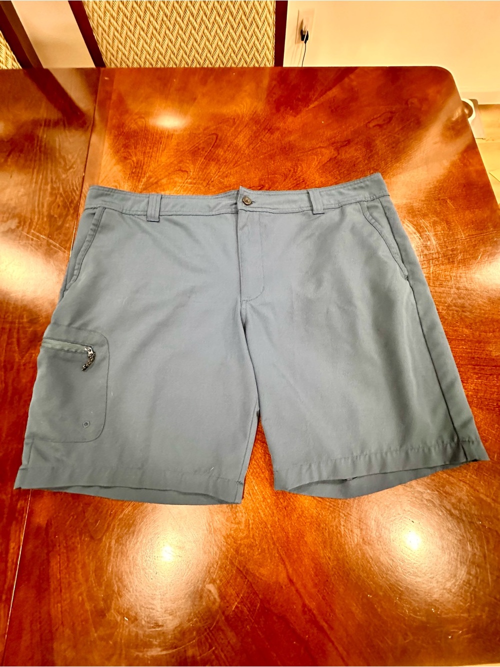 Magellan Outdoors Slate Blue Men’s Flat-Front Shorts